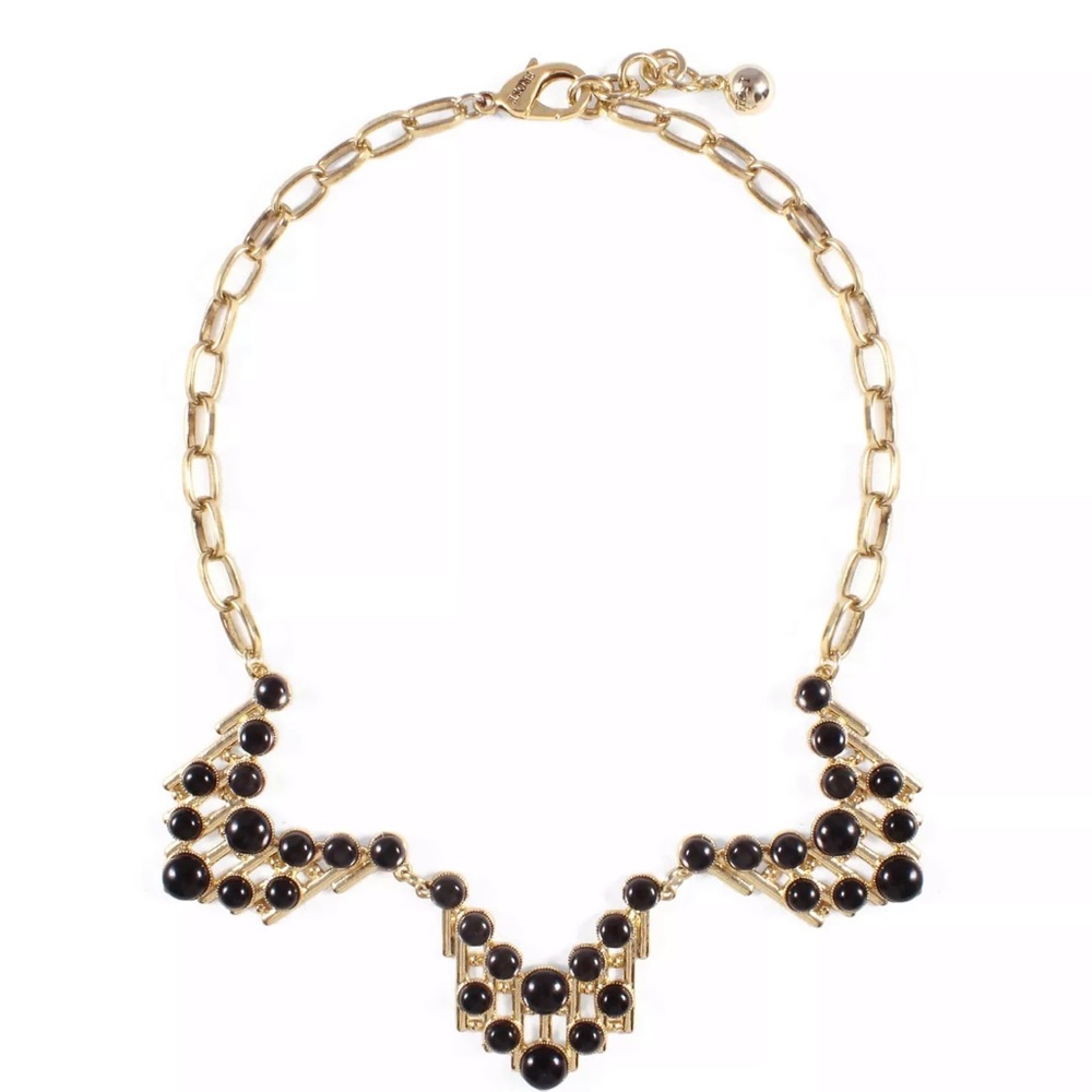 Lulu Frost Ventura onyx bib necklace